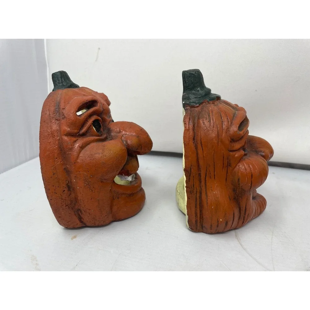 JTS International Inc. Halloween Pumpkin Man‎ Candle Holders, 2001 - Set of 2